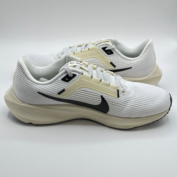 Women Nike Pegasus 40 White Coconut Milk Black DV3854-100 Women: Sz 10/Men: 8.5 - Picture 9 of 12